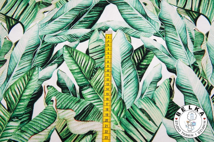TKANINA SILK INDO TWILL LIŚCIE BANANOWCA-7942