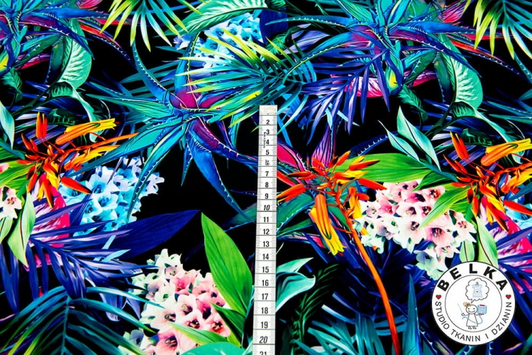TKANINA SILK INDO KWIAT ALOESU-7959