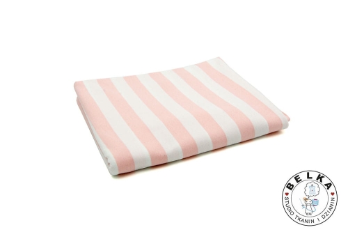 DZIANINA JERSEY PASY DZIANE BIAŁO RÓŻOWE-7969