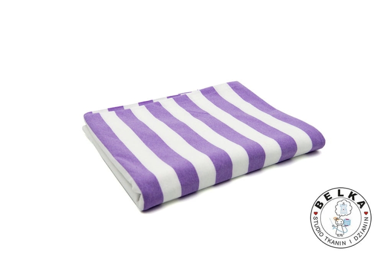 DZIANINA JERSEY PASY DZIANE BIAŁO FIOLETOWE-7972