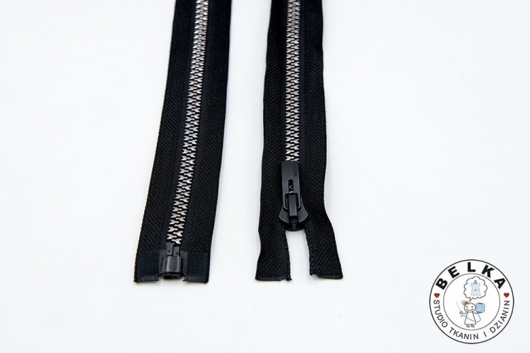 ZAMEK 50CM #8 KOSTKA ROZDZ.CZARNY OXYDOWANY-8135