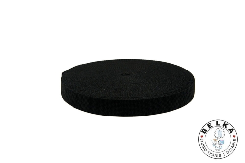TAŚMA NOŚNA BAWEŁNIANO POLIESTROWA 38/2,2MM CZARNY-8200