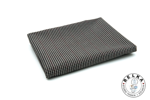 TKANINA WISKOZA PEPITKA DROBNA BEŻOWO BRĄZOWA-8292