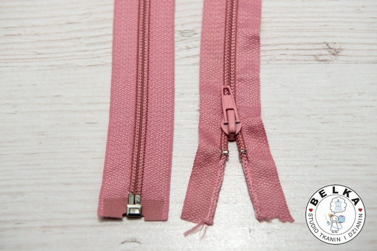 ZAMEK 55CM #5 SPIRALNY ROZDZIELCZY BRUDNY RÓŻ-3879