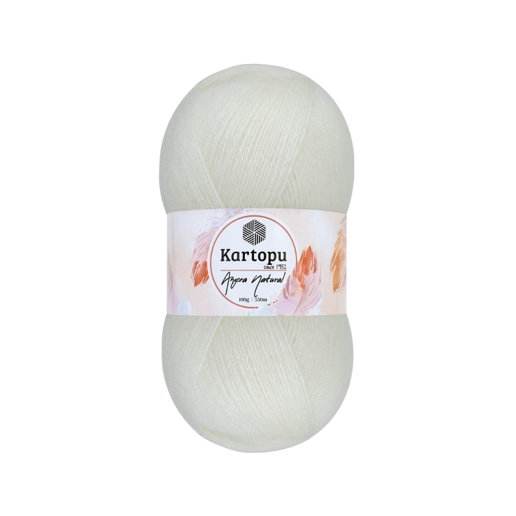 WŁÓCZKA KARTOPU ANGORA NATURAL KOLOR K013-8195