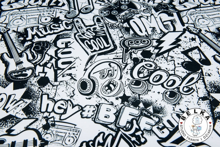 DRESÓWKA DRAPANA KOMIKS B&W HYDROFOBOWA-8729