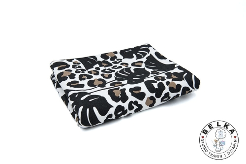 DZIANINA DRESÓWKA PĘTELKA CENTKI I LIŚCIE OFF WHIT-8881