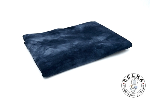 DZIANINA JERSEY BAWEŁNIANY BATIK GRANATOWY-8907