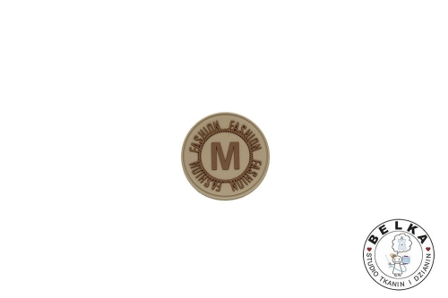 NASZYWKA GUMOWA M FASHION BEŻOWA 65MM-9123