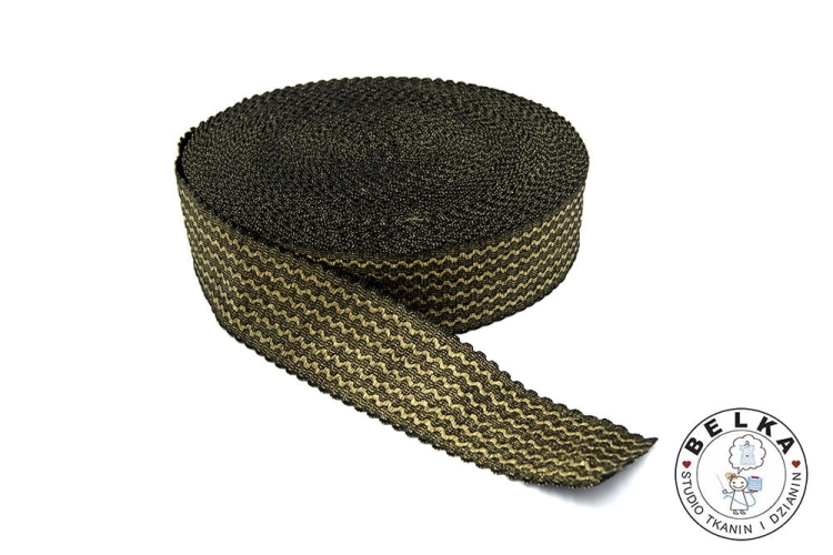 GUMA DZIANA 60MM CZARNA FALA ZŁOTA-9125
