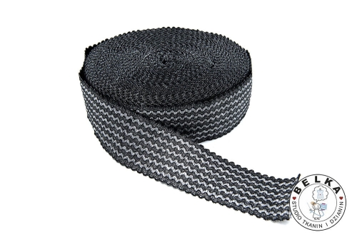 GUMA DZIANA 60MM CZARNA FALA SREBRNA-9127