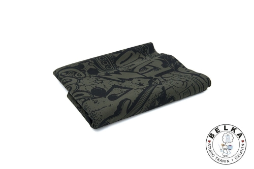 TKANINA SOFTSHELL KOMIKS KHAKI / OLIWKA-9155