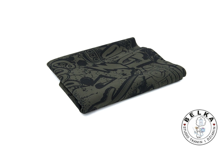 TKANINA SOFTSHELL KOMIKS KHAKI / OLIWKA-9155