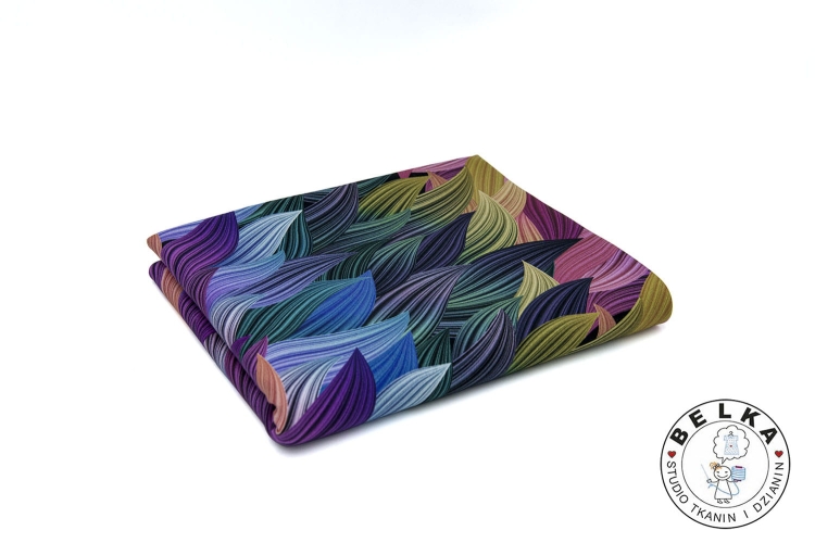 DZIANINA PĘTELKA CYFROWA KOLOROWA FALA-10404