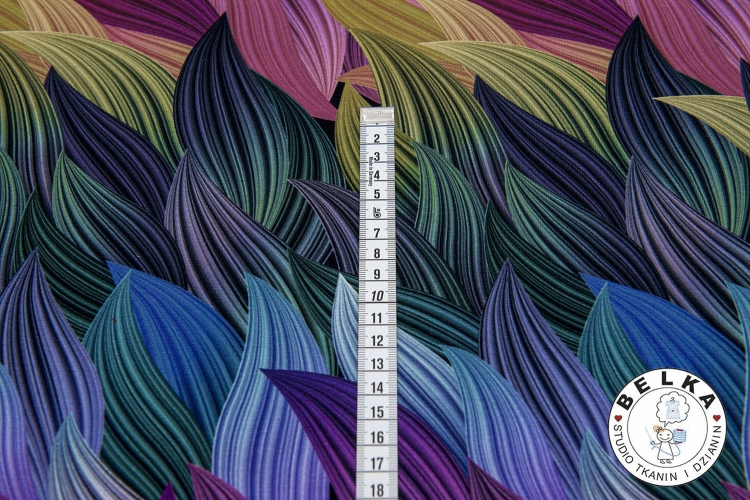 DZIANINA PĘTELKA CYFROWA KOLOROWA FALA-10403