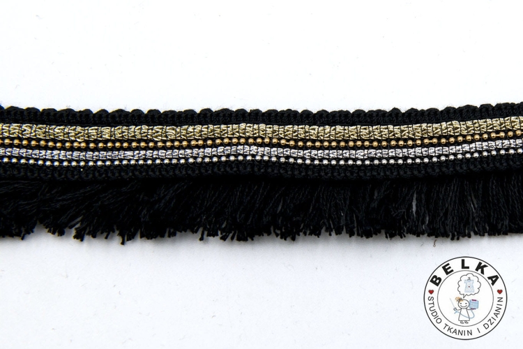 TAŚMA BOHO CZARNA-10420