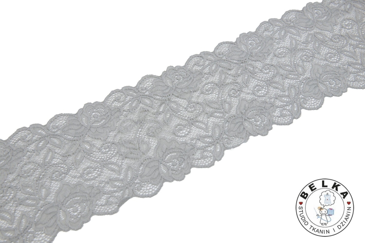 KORONKA ELASTYCZNA SZARA 14CM-10453