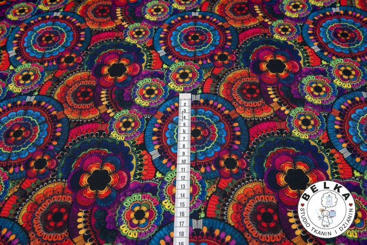 TKANINA WODOODPORNA KOLOROWE MANDALE-10459