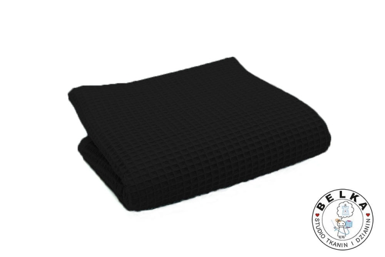 TKANINA WAFEL BAWEŁNIANY CZARNY-10542