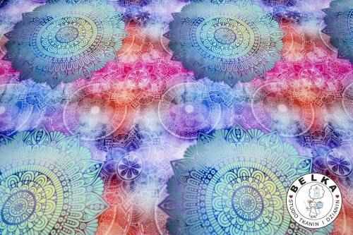 DZIANINA PĘTELKA CYFROWA PASTELOWE MANDALE-10633