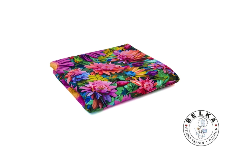 DZIANINA PĘTELKA CYFROWA KOLOROWY OGRÓD-10647