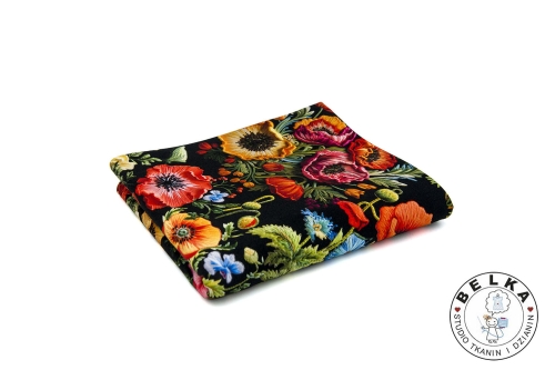 DZIANINA JERSEY CYFROWY MAKI NA CZARNYM-10648