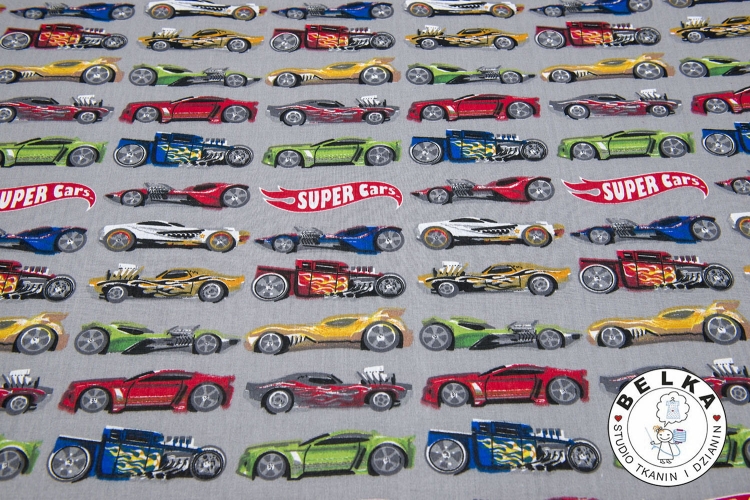 TKANINA BAWEŁNIANA SUPER CARS-10672