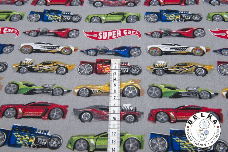 TKANINA BAWEŁNIANA SUPER CARS-10673