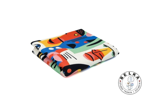 DZIANINA PĘTELKA CYFROWA TWARZE ART-10988