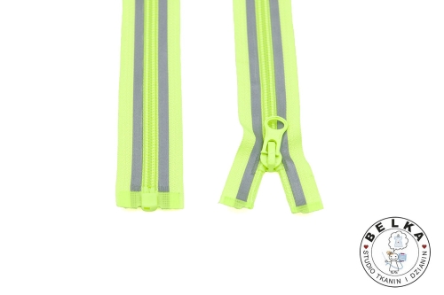 ZAMEK 70CM #5 SPIRALNY ROZDZIELCZY ODBLASK SELEDYN-11027