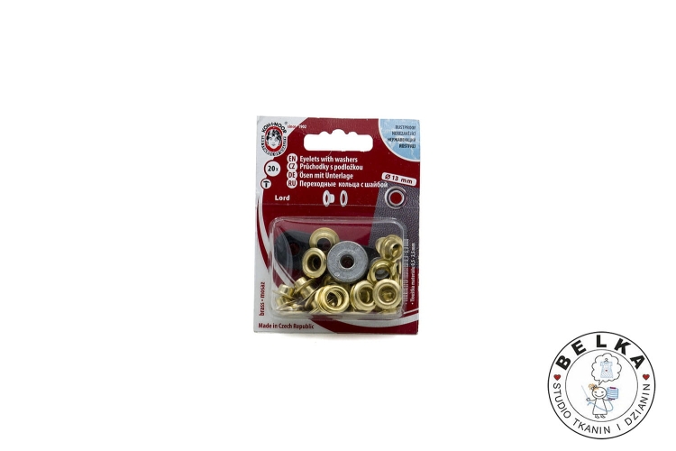 OCZKO KALETNICZE ZESTAW 7 3089/O 13mm ZŁOTY-10308