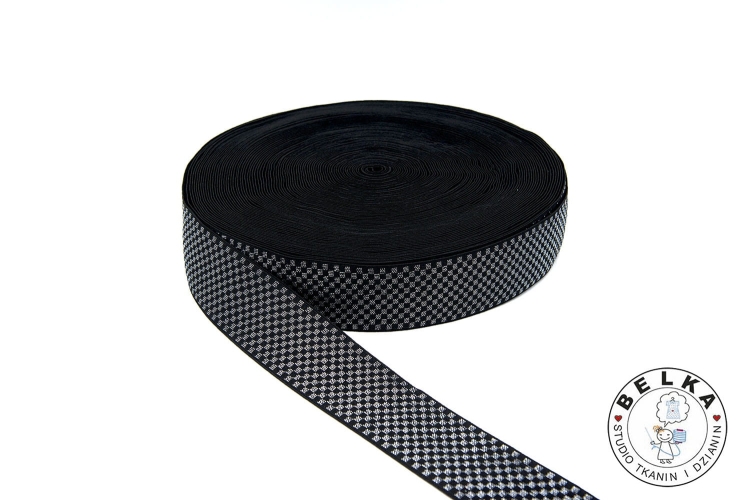 GUMA DZIANA 50MM SZACHOWNICA CZARNO SREBRNA-11102