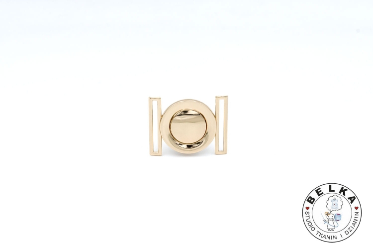 KLAMRA DO PASKA 4CM METALOWA ZŁOTA KÓŁKO-11115