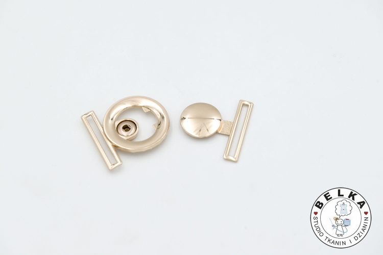 KLAMRA DO PASKA 4CM METALOWA ZŁOTA KÓŁKO-11116