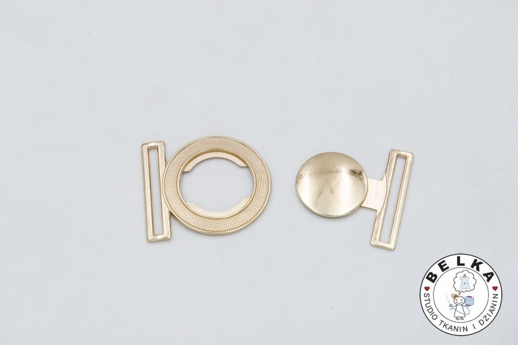 KLAMRA DO PASKA 4CM METALOWA ZŁOTA KÓŁKO SZLAK-11128