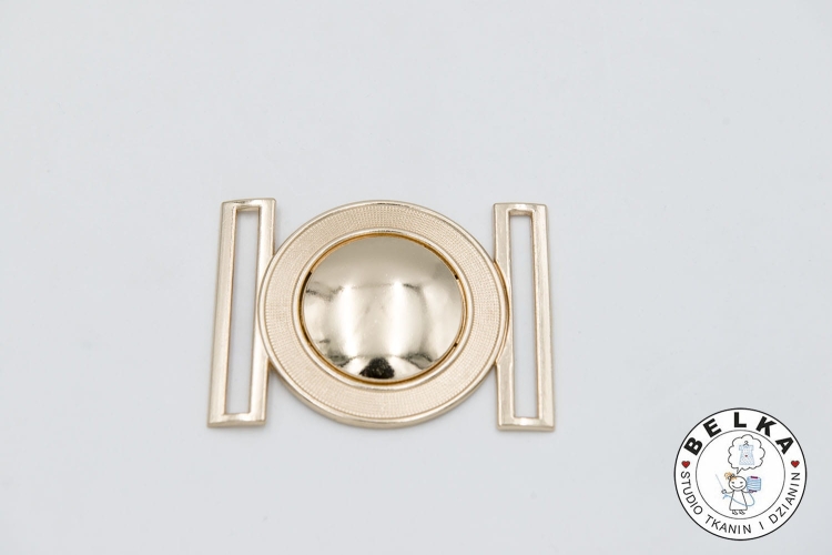 KLAMRA DO PASKA 6CM METALOWA ZŁOTA OKRĄGŁA SZLACZE-11145
