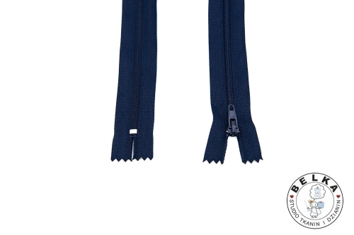 ZAMEK 16CM #3 SPIRALA NIEROZDZIELCZY GRANATOWY-11215
