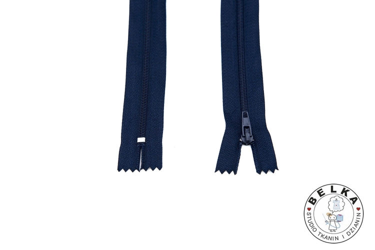 ZAMEK 16CM #3 SPIRALA NIEROZDZIELCZY GRANATOWY-11215