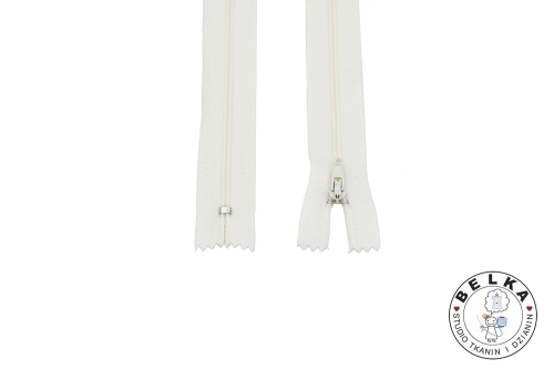 ZAMEK 16CM #3 SPIRALA NIEROZDZIELCZY ECRU-11216
