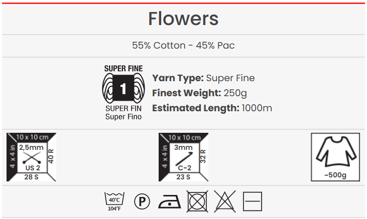 WŁÓCZKA YARNART FLOWERS 291-11150