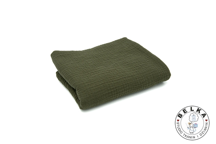 TKANINA DOUBLE GAUZE / MUŚLIN KHAKI-11237