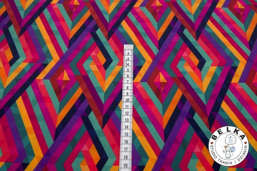 TKANINA SILK INDO ROMBY MULTIKOLOR-11420