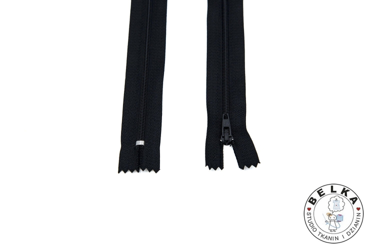 ZAMEK 18CM #3 SPIRALA CZARNY NIEROZDZIELCZY KORD-11438