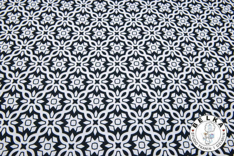 TKANINA WODOODPORNA KWIATY B&W-11498