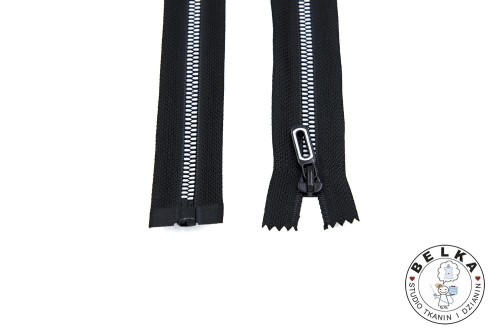 ZAMEK 70CM #5 KOSTKA ROZDZ.CZARNY BIAŁE ZĄBKI-11560