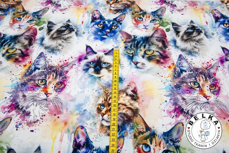 DZIANINA PĘTELKA CYFROWA MULTIKOLOR KOTY-11574