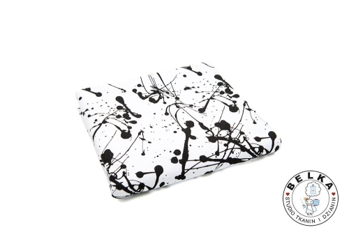 DZIANINA DRESÓWKA PĘTELKA KLEKSY BIAŁY-6985