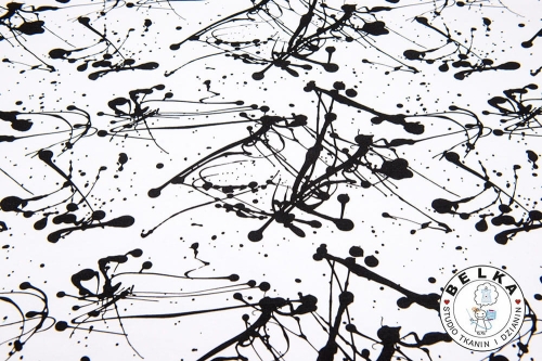 DZIANINA DRESÓWKA PĘTELKA KLEKSY BIAŁY-6986