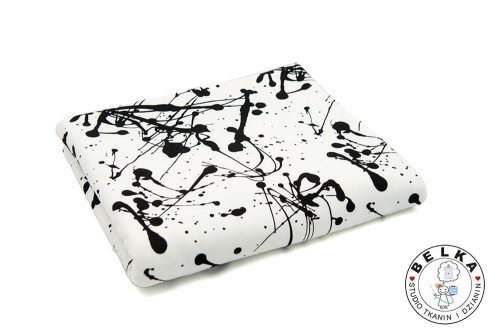 DZIANINA DRESÓWKA PĘTELKA KLEKSY ECRU-7811