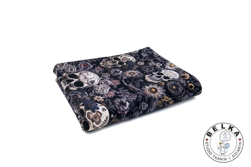 DZIANINA PĘTELKA CYFROWA CZASZKI-11714